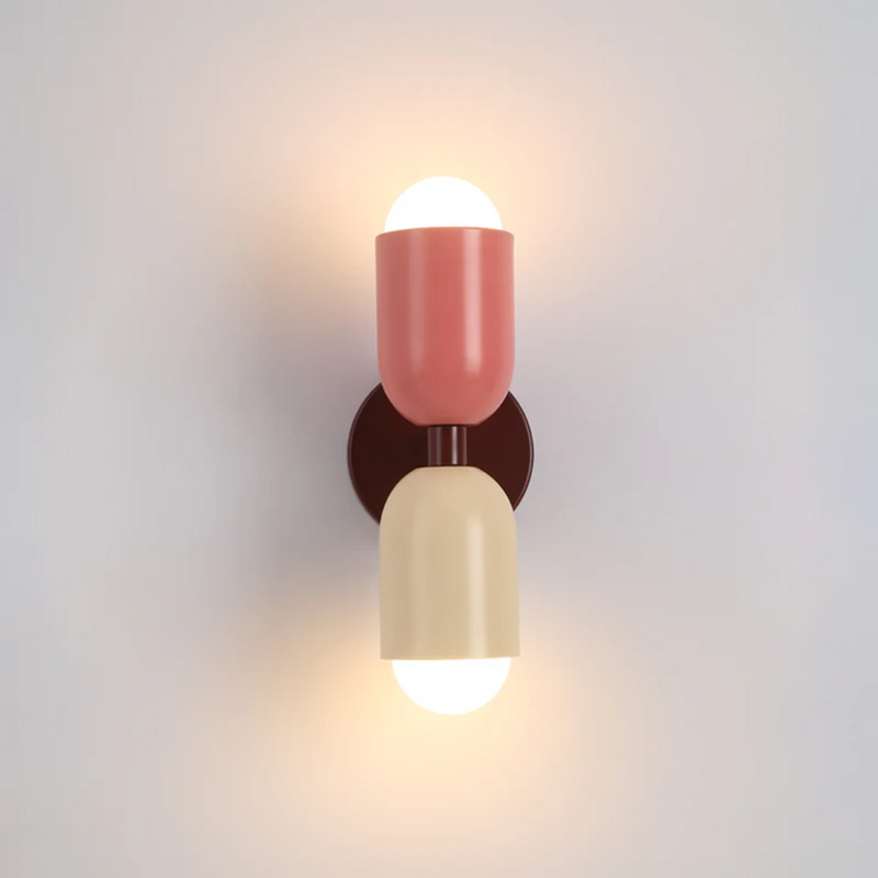 Wandleuchte DuoGlow | Beidseitige LED-Beleuchtung | Farb-Highlight für Ihr Zuhause | Metallgehäuse in Grün, Pink oder Rot