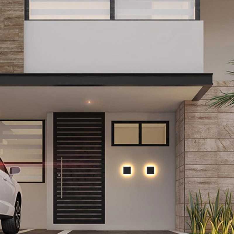 LED Wandleuchte Lumivis | Minimalistisches Outdoor-Design | IP65 Wetterfest | Metallgehäuse