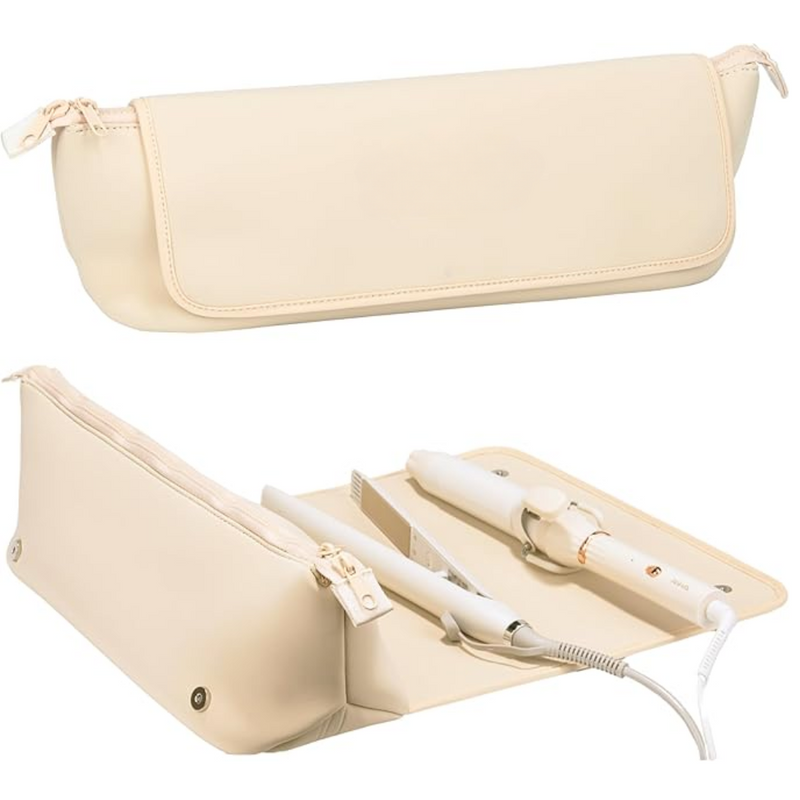 STYLEVOY Haartool-Tasche 2-in-1 | Hitzebeständige Matte & Reise-Etui | Organizer für Glätteisen & Lockenstab | Kompakt & Stylisch