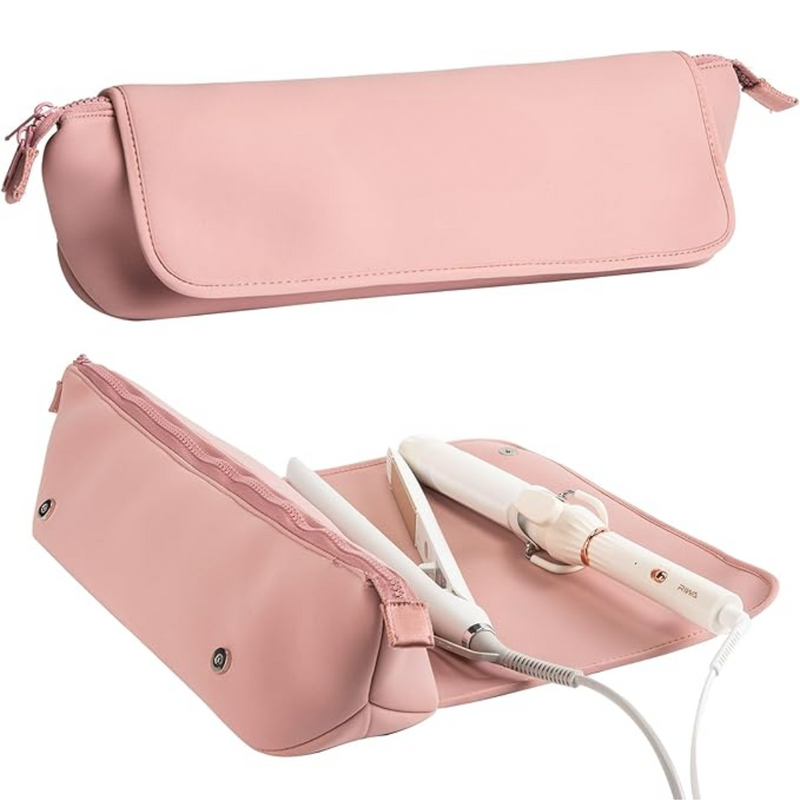 STYLEVOY Haartool-Tasche 2-in-1 | Hitzebeständige Matte & Reise-Etui | Organizer für Glätteisen & Lockenstab | Kompakt & Stylisch