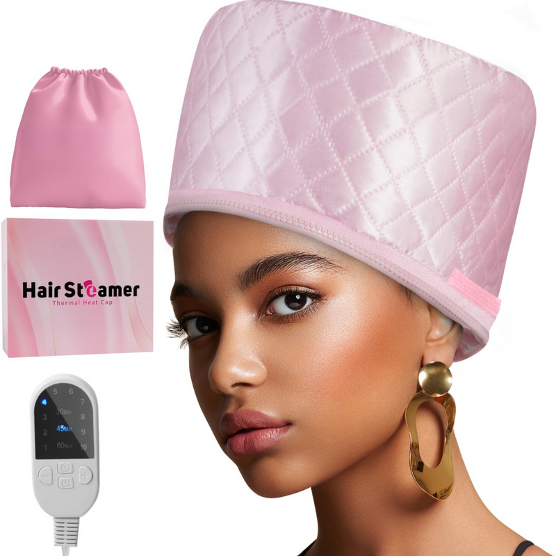 SteamSilk Pro Haar-Dampfkappe für Tiefenpflege | 10 Hitzestufen | Für Natürliches & Lockiges Haar | Schnelle Aufheizung