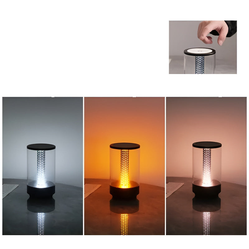 LED Tischlampe LumiHex | 3 Lichtmodi & Touch-Steuerung | Modular & Wiederaufladbar | Schwarz/Grau/Gold/Orange