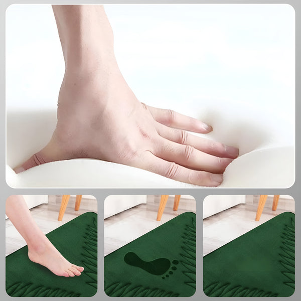 CloudStep Badematte | Ultraweich & Rutschfest | Schnell Trocknend | Grau 40×60 cm