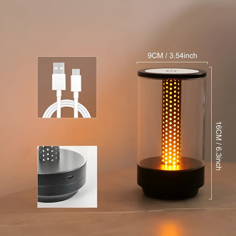 LED Tischlampe LumiHex | 3 Lichtmodi & Touch-Steuerung | Modular & Wiederaufladbar | Schwarz/Grau/Gold/Orange