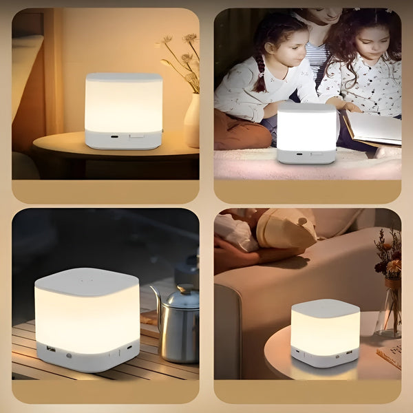Lumora LED-Tischlampe | Touch-Dimmer & Timer | Kabellos & USB-Aufladung | Einstellbare Farbtemperatur