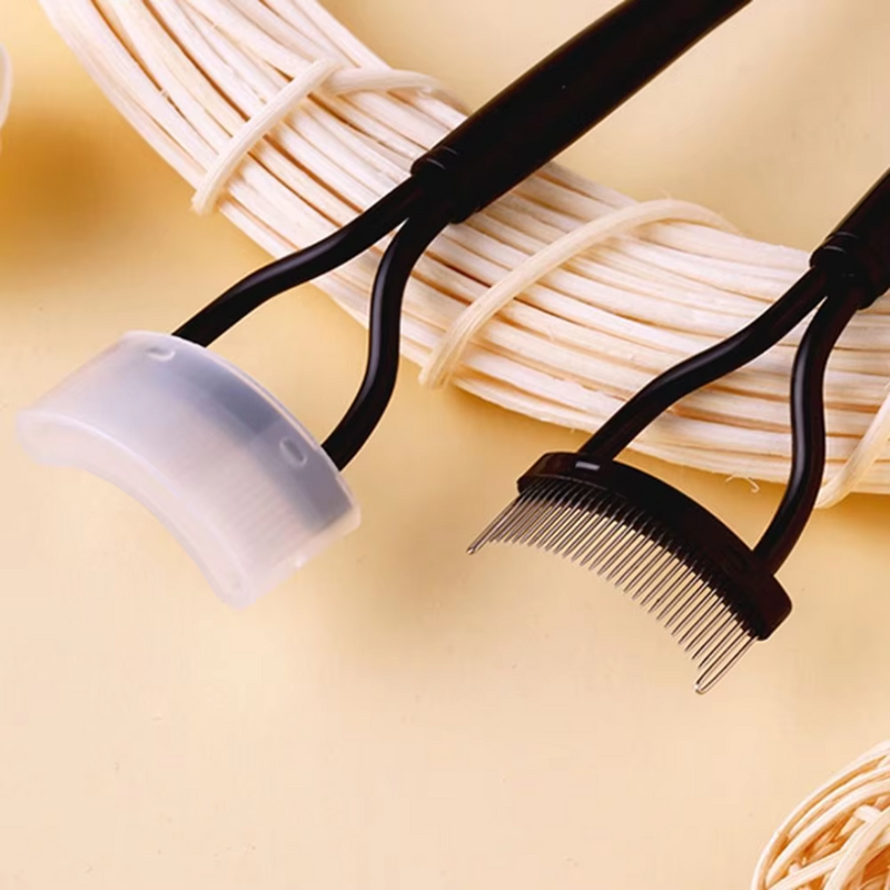 BelleCurve Wimpernkamm & Mascara-Bürstchen | Perfekte Definition | Klümpchenfrei | Mit Schutzkappe