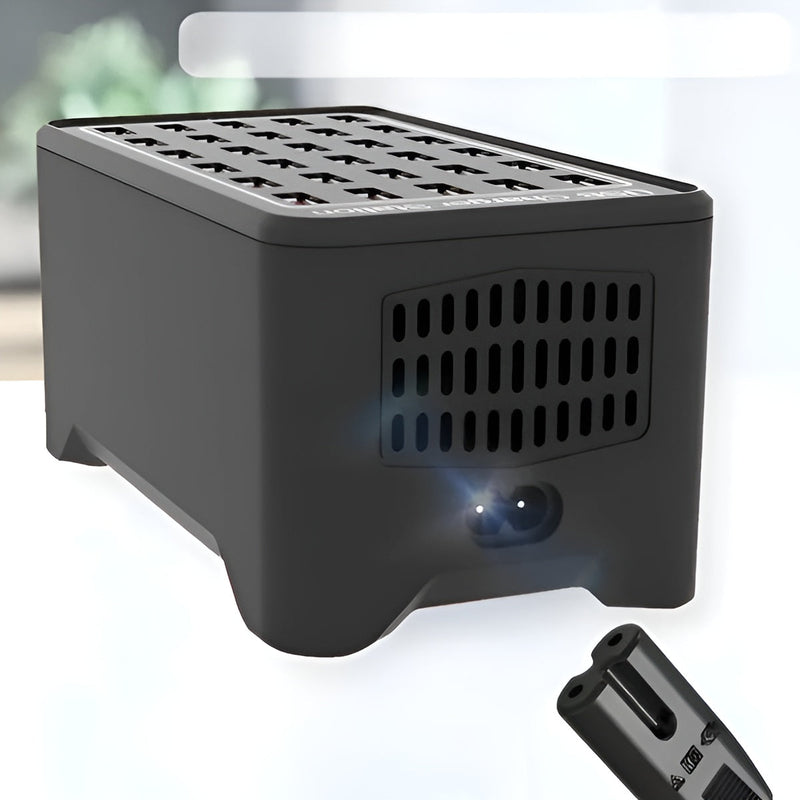 Voltura Multi-USB-Ladestation | 30 Ports | Schnellladen & Überspannungsschutz | Kompakt & Robust