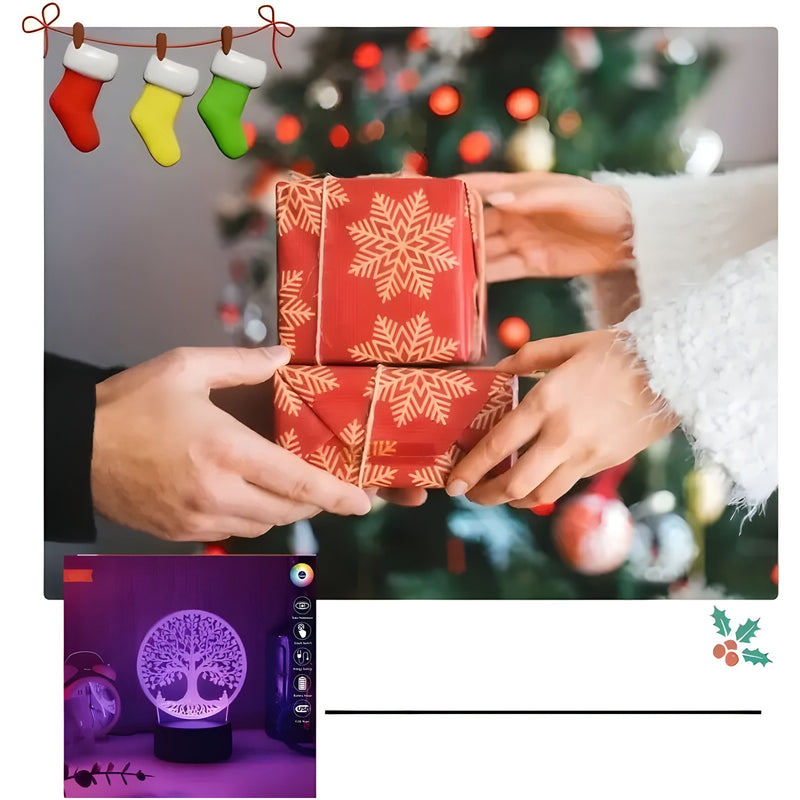 LichtAura 3D LED-Dekolampe | Farbwechsel & Warmlicht | USB & Batteriebetrieb | Acryl-Design | 3D-Effekt