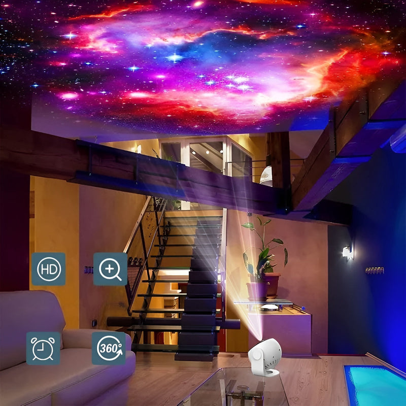 Galaxy Projektor StellaNova | 13-in-1 Sternenhimmel | 360° Rotation & Timer | LED Nachtlicht