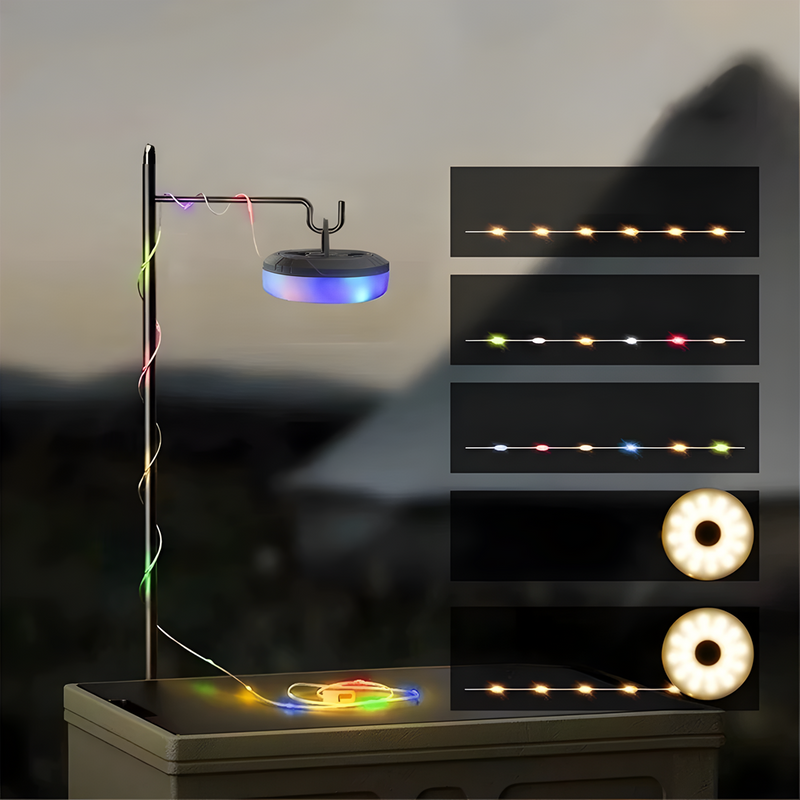 LumiTrail LED-Zeltlichtband | Wasserdicht & Flexibel | Für Outdoor & Camping | Militärgrün