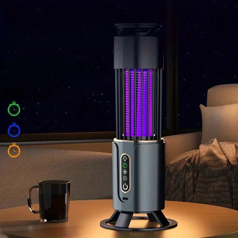 Zentoro Mückenlampe | USB-Aufladung & Nachtlicht | 3-Stufen-Timer | Für Innen & Außen