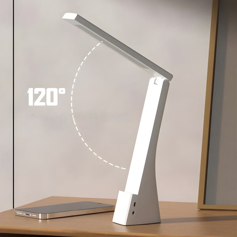Luminivo LED Schreibtischlampe Flexarm | Dimmbar & USB-betrieben | Modernes Design | Verstellbar | 5V | Kunststoff