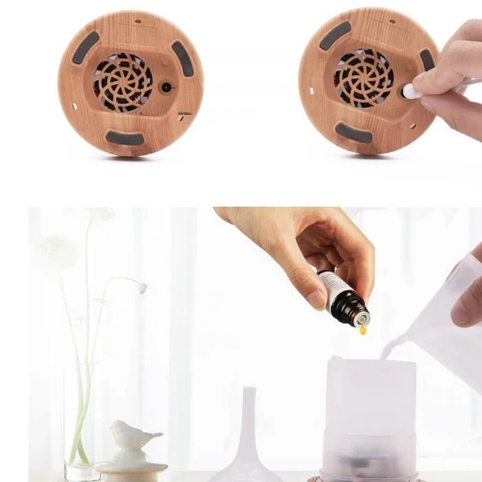 Vivalume Aromadiffusor mit LED | 3D-Glaseffekt & Ultraschallvernebelung | 500 ml Wassertank | Farbwechsel & Timer