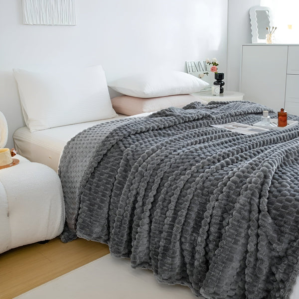 Kuscheldecke Nordhavn | Superweich & Wärmeisolierend | Pflegeleicht | Mikrofaser Grau