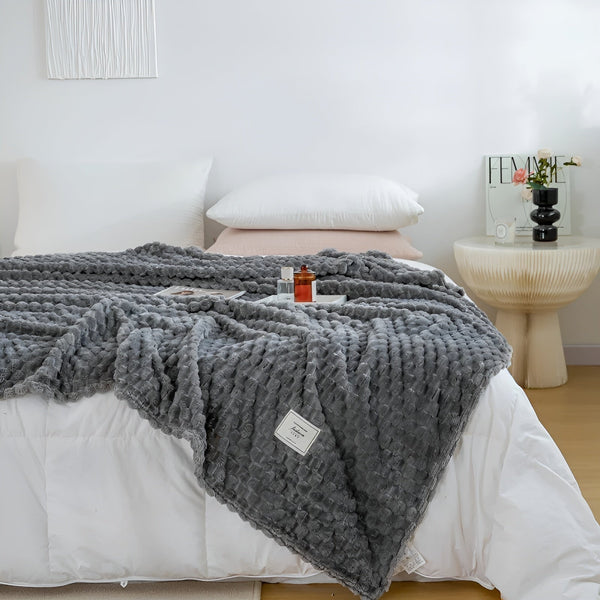 Kuscheldecke Nordhavn | Superweich & Wärmeisolierend | Pflegeleicht | Mikrofaser Grau