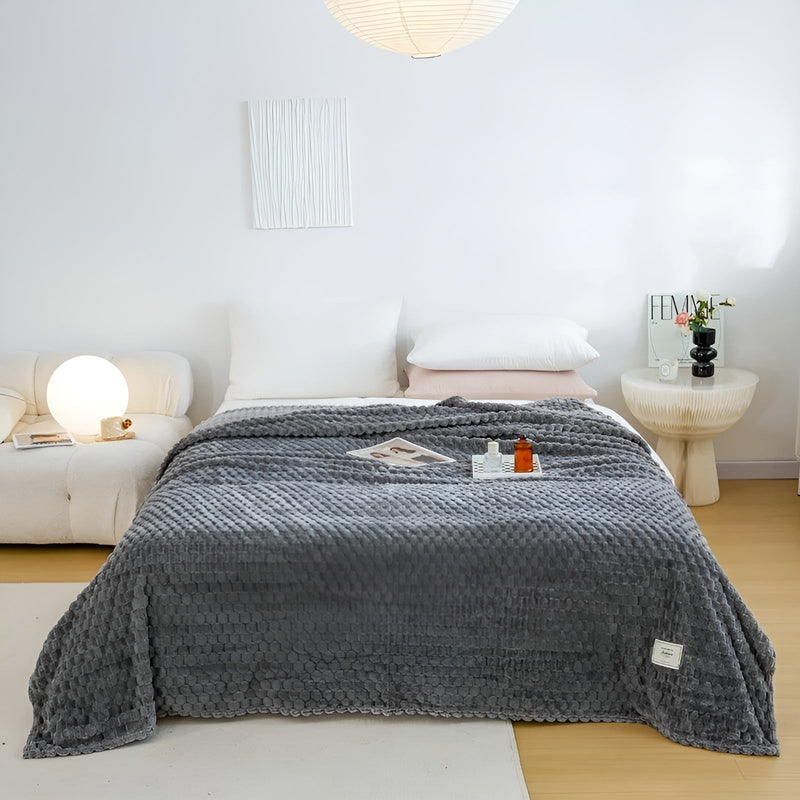 Kuscheldecke Nordhavn | Superweich & Wärmeisolierend | Pflegeleicht | Mikrofaser Grau