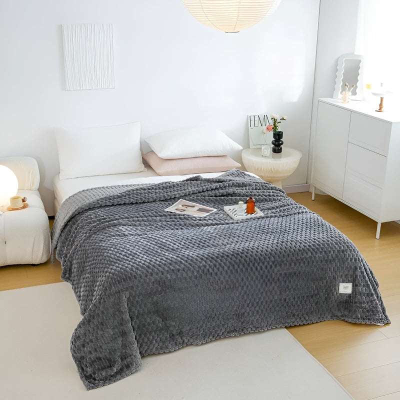 Kuscheldecke Nordhavn | Superweich & Wärmeisolierend | Pflegeleicht | Mikrofaser Grau