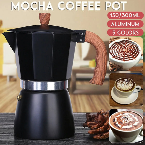 Caffesso Perkomio Espressokocher | Klassischer Percolator | Für Zuhause & Unterwegs | 150 ml / 300 ml