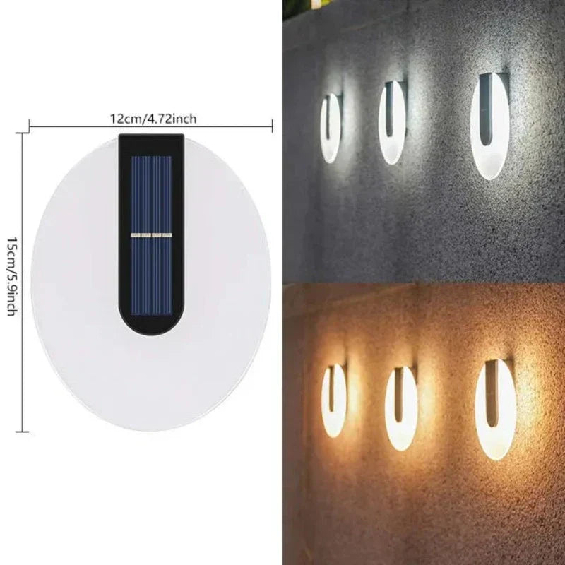 SolarLume Wandstrahler | LED Solarlicht Außen | Warmweiß & Wetterfest | 12 x 15 cm