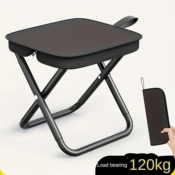Faltstuhl Campilo Compact | Mit Tragegriff | Robustes Stahlgestell | 28,5 × 26,5 × 23 cm (gefaltet)