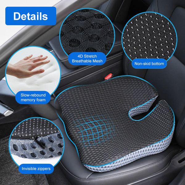 Ergonomisches Sitzkissen Triacomfort | Dreiecksform mit Memory-Foam | Atmungsaktiv & druckentlastend | Für Auto & Büro
