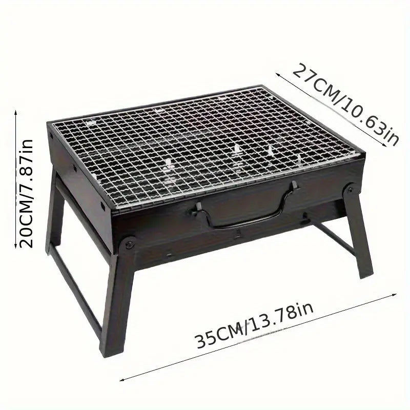 Faltgrill GrillFold | Tragbarer Tischgrill | Edelstahl & Hitzebeständig | Für Camping & Garten