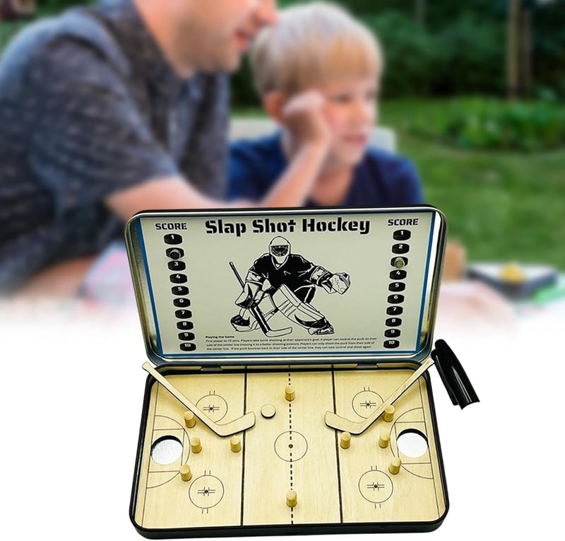 PuckMania – Das tragbare Mini-Hockey-Duell für unterwegs