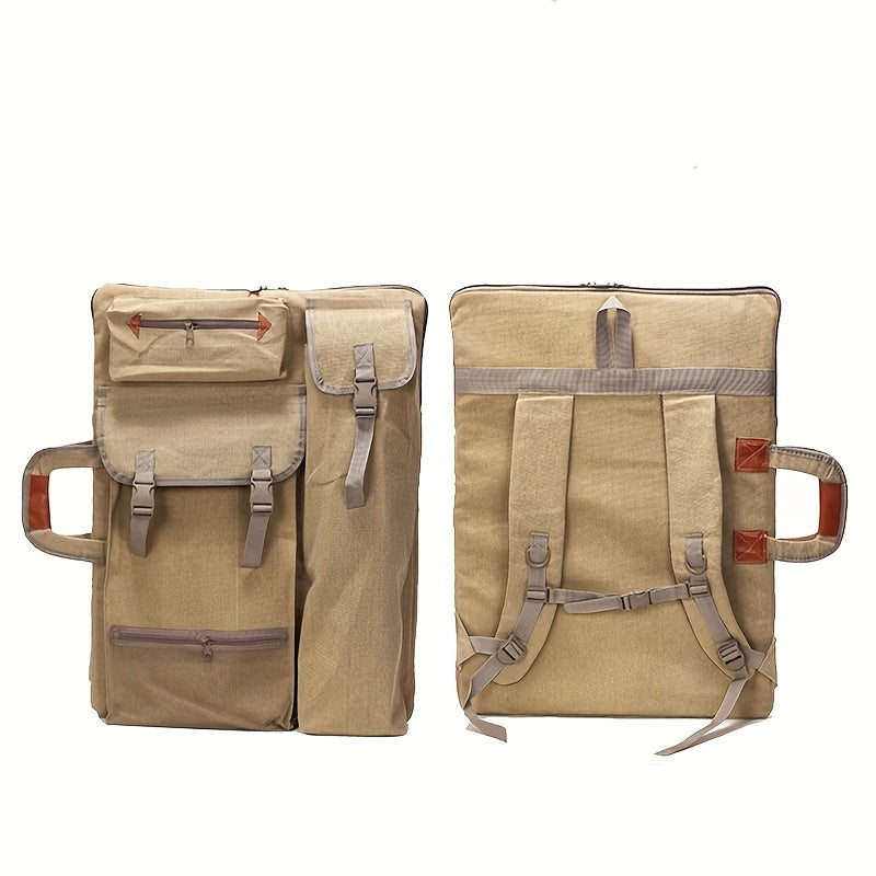 Artovo Künstler-Rucksack aus Canvas | 66×50 cm | Robust, Leicht & Geräumig | Für Zeichenplatte & Zubehör | Ideal für unterwegs