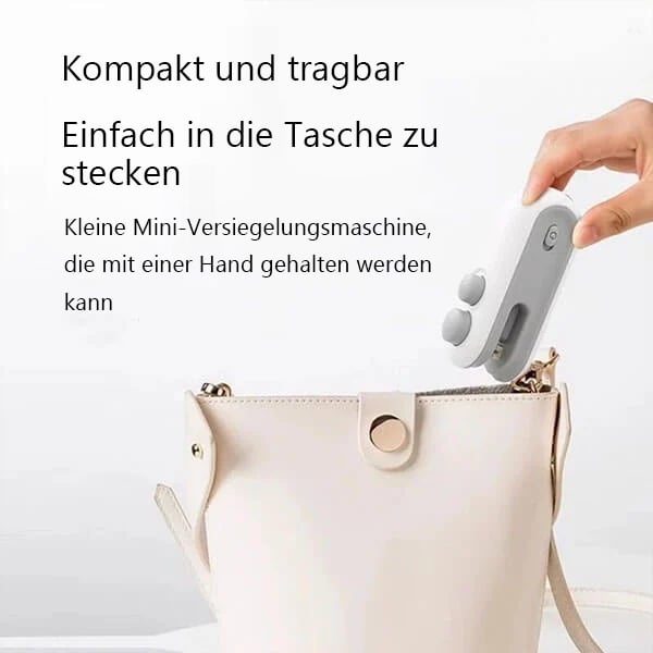 ZipKeeper - Mini-Tütenversiegler, Tragbares 2-in-1-Werkzeug