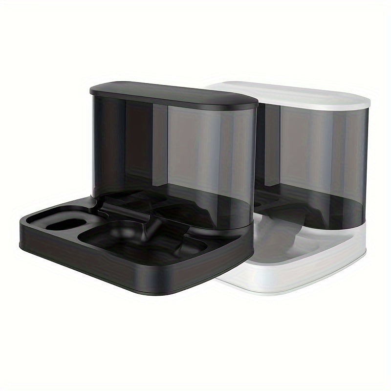 Katzen-Futterspender & Wasserspender PETRONA Duo | Automatisch | 2-in-1 System | Weiß | Für Katzen & Kleintiere