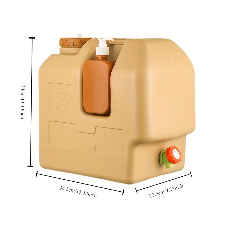 AquaTrek Outdoor Wasserkanister mit Spender | Kompakt & Tragbar | Mit Seifenhalter | Ideal für Camping & Reisen
