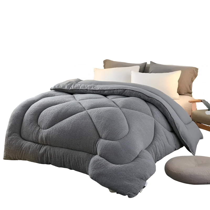 Milchvlies-Steppdecke Veluvia | Extra Weich & Wärmespeichernd | Doppellagig & Pflegeleicht | Ideal für Herbst & Winter