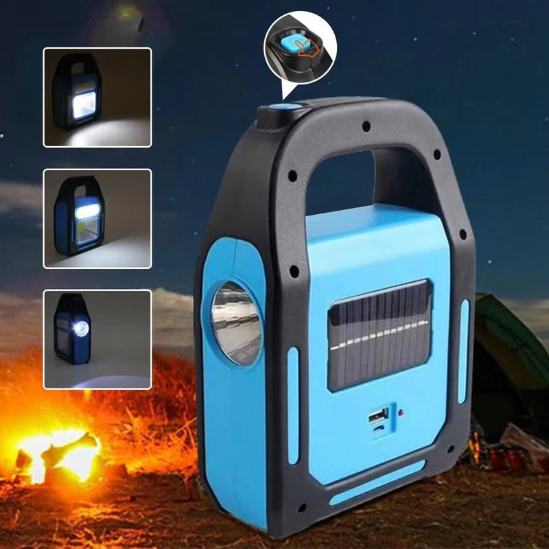 Solarlampe LumaForce 3-in-1 | LED-Laterne & Powerbank | Solar- & USB-Ladung | Wasserdicht & Stoßfest
