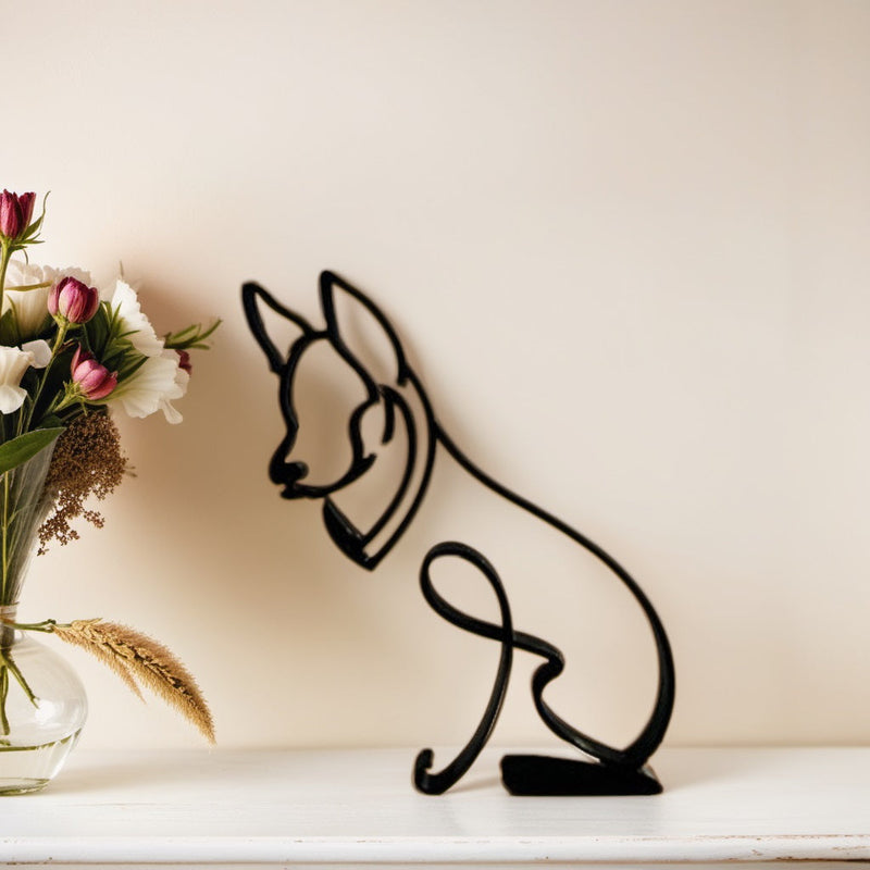Artipaws Abstrakte Hunde Skulptur | Modernes Design | Hochwertige Kunstfigur | Für Regal & Tisch