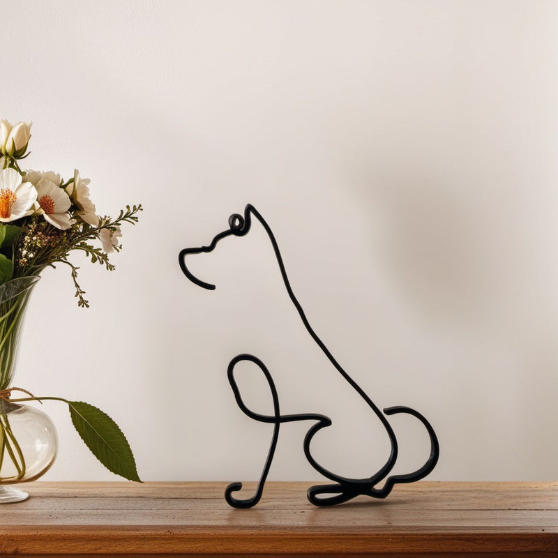 Artipaws Abstrakte Hunde Skulptur | Modernes Design | Hochwertige Kunstfigur | Für Regal & Tisch