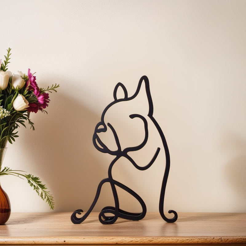 Artipaws Abstrakte Hunde Skulptur | Modernes Design | Hochwertige Kunstfigur | Für Regal & Tisch