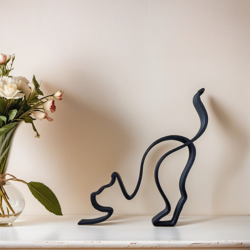 Artipaws Abstrakte Hunde Skulptur | Modernes Design | Hochwertige Kunstfigur | Für Regal & Tisch