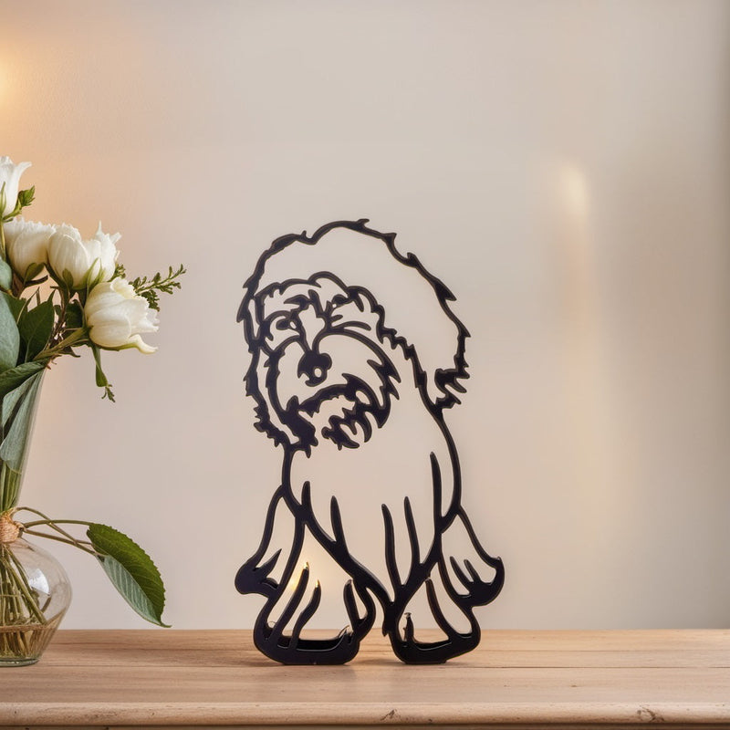 Artipaws Abstrakte Hunde Skulptur | Modernes Design | Hochwertige Kunstfigur | Für Regal & Tisch
