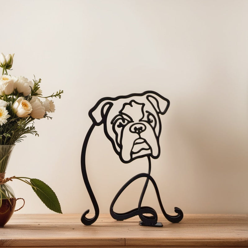 Artipaws Abstrakte Hunde Skulptur | Modernes Design | Hochwertige Kunstfigur | Für Regal & Tisch