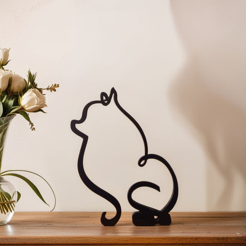 Artipaws Abstrakte Hunde Skulptur | Modernes Design | Hochwertige Kunstfigur | Für Regal & Tisch