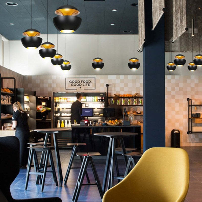 LED Hängeleuchte LumiAstra | Modernes Design | Höhenverstellbar | Metall Schwarz-Weiß