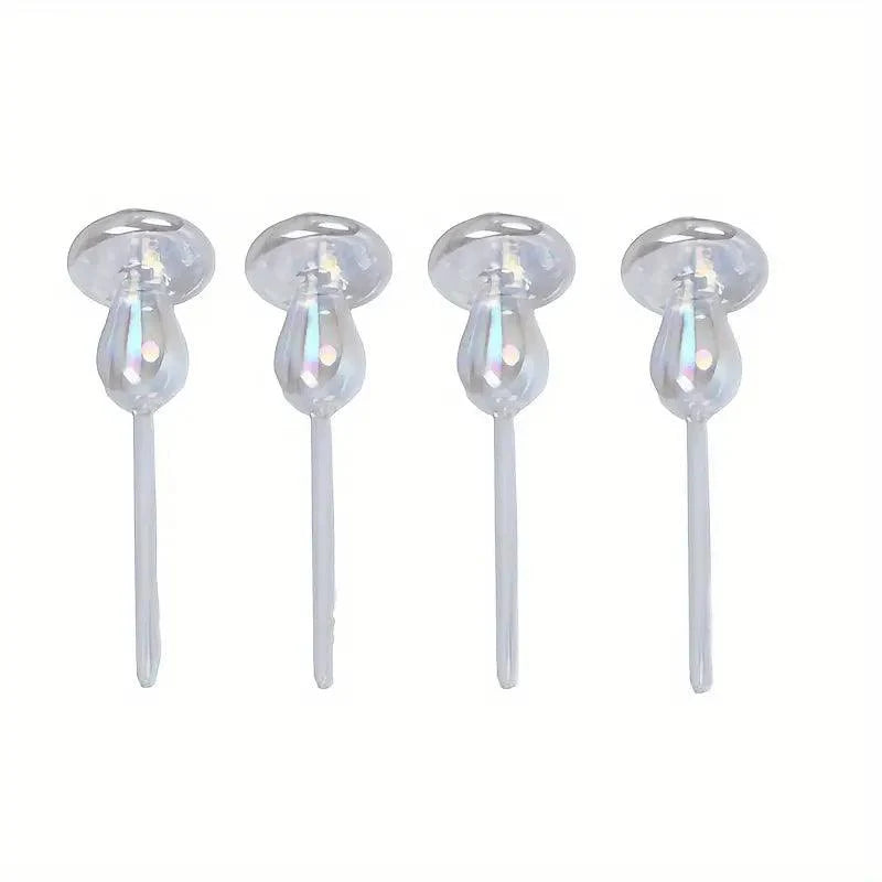 AquaBloom Pilz-Bewässerung | 4er-Set | Automatische Glas-Bewässerungssysteme | Für Zimmer- & Gartenpflanzen