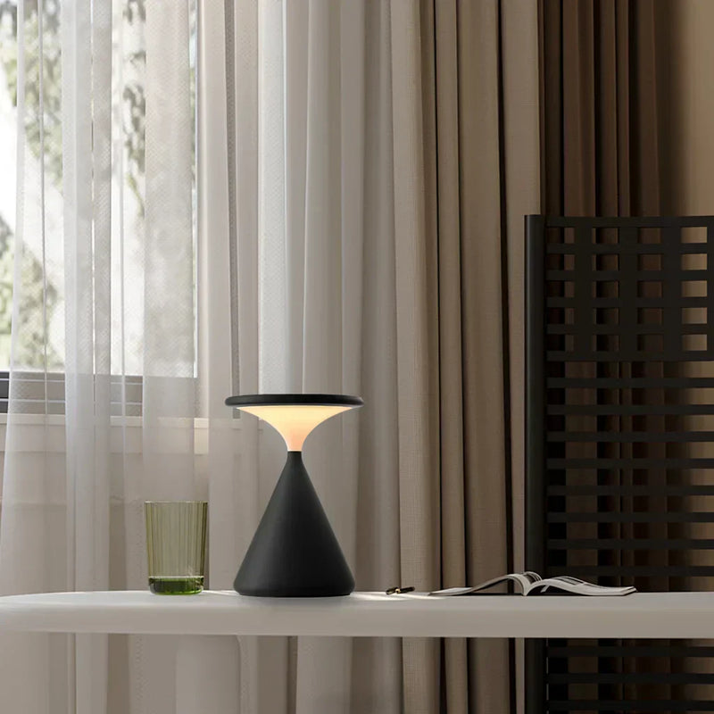 Sandoro LED Tischlampe Zanduhr-Design | Warmweiß 2200K–2700K | Touch-Dimmer | Ø13×18 cm | Kabellos & USB-C