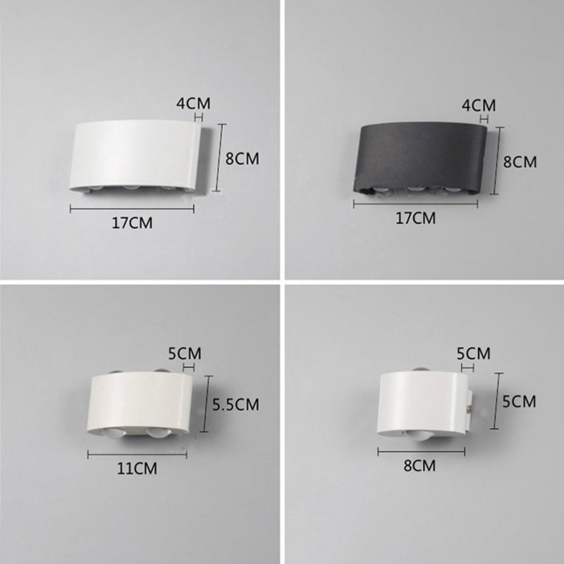 LED Außenwandleuchte VILUNIA | Modern & Kompakt | E14 LED inkl. | Schwarz oder Weiß | 3 Größen verfügbar