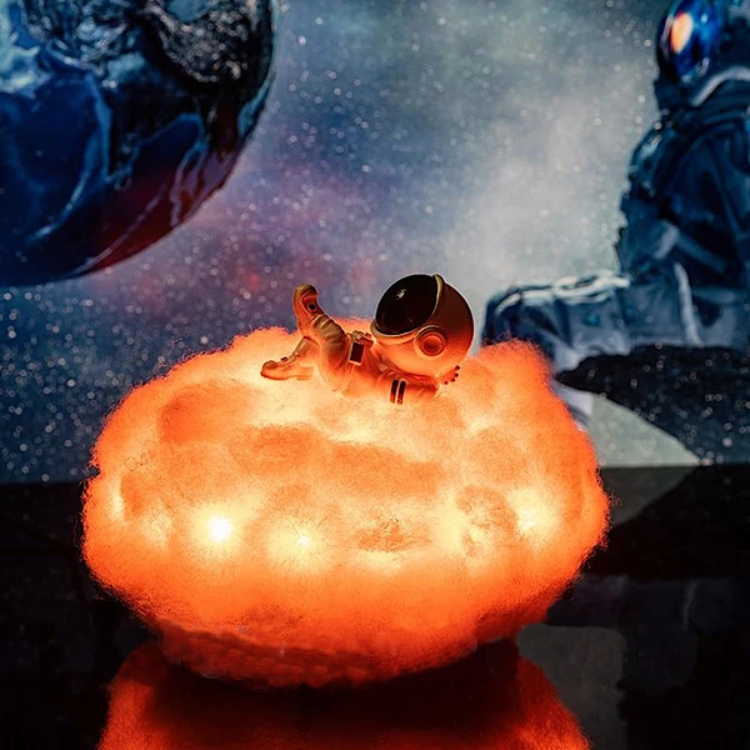 Astronaut Wolkenlampe SkyNova | LED Nachtlicht | Farbwechsel mit Fernbedienung | USB-Aufladung | 20 cm