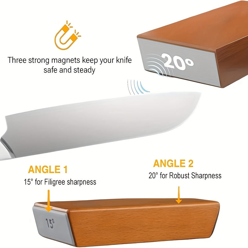 Schleifstein-Set EdgeCraft DuoSharp | Diamantstein mit Magnet-Halterung | 15° & 20° Schleifwinkel | Holz & Metall