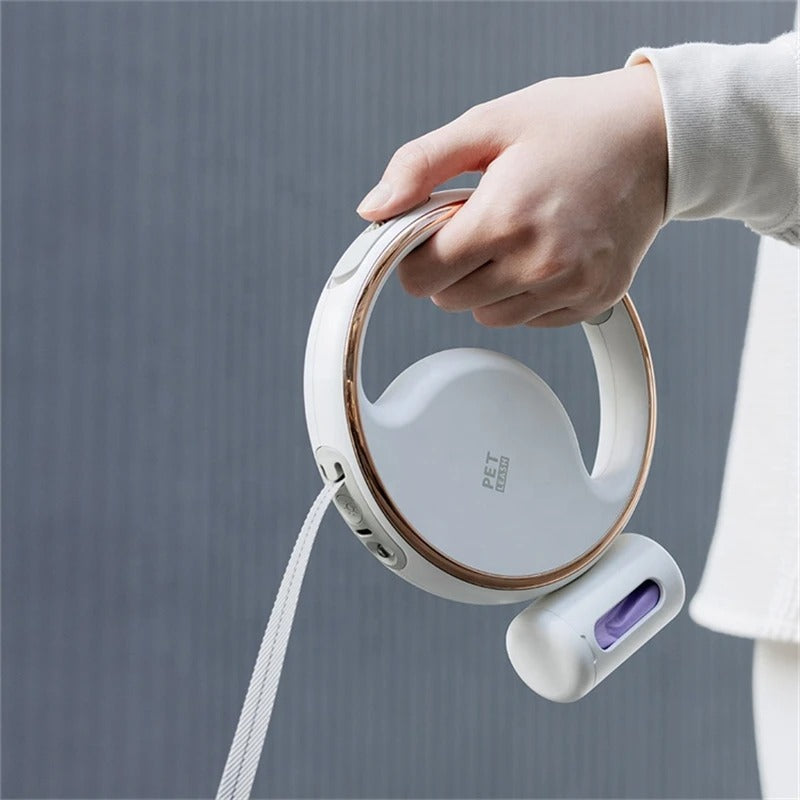 Automatische Hundeleine LumoLeash | Mit LED-Licht & ergonomischem Griff | Rückzugmechanismus | Für kleine & mittelgroße Hunde