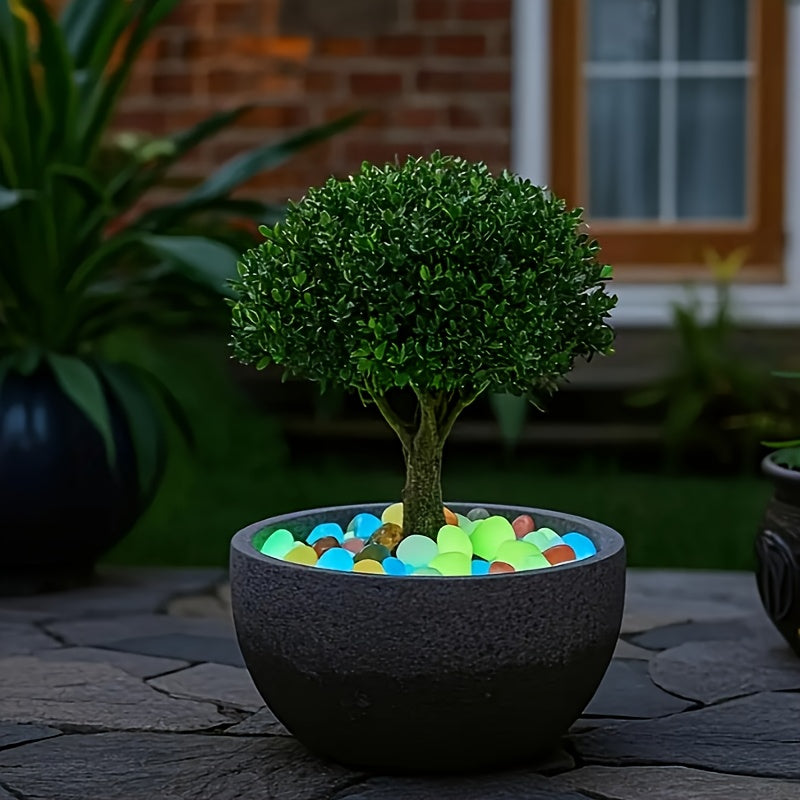 Leuchtsteine Luminiva | 31 Stück | Ø 4,5 cm | Selbstleuchtend & Wiederverwendbar | Für Garten, Weg & Deko