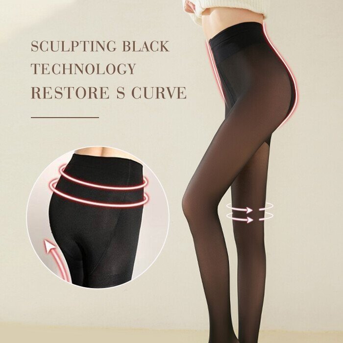 1+1 GRATIS | WinterGlam - Warme Plüsch gefütterte elastische Strumpfhose