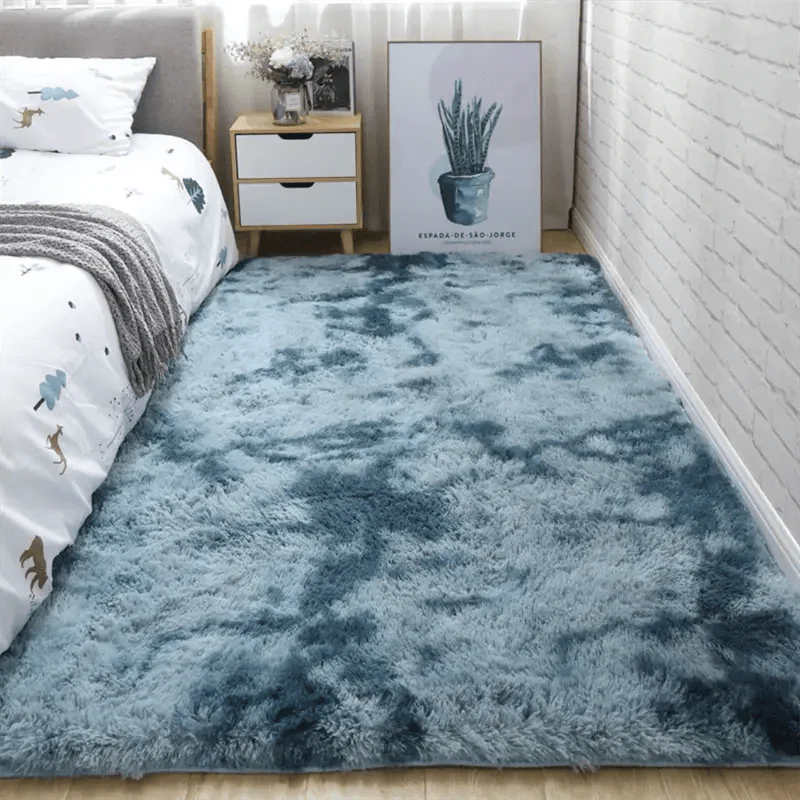 Weicher Teppich | Tie-Dye Design | Rutschfest & Flauschig | 80x120 cm